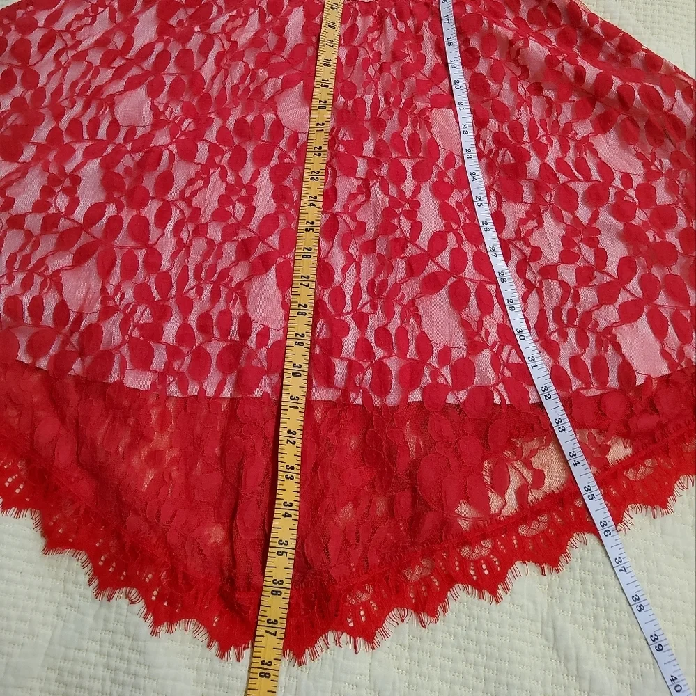 Free People Mesh Lace Fit and Flare Dress Size 12 - Picture 6 of 11